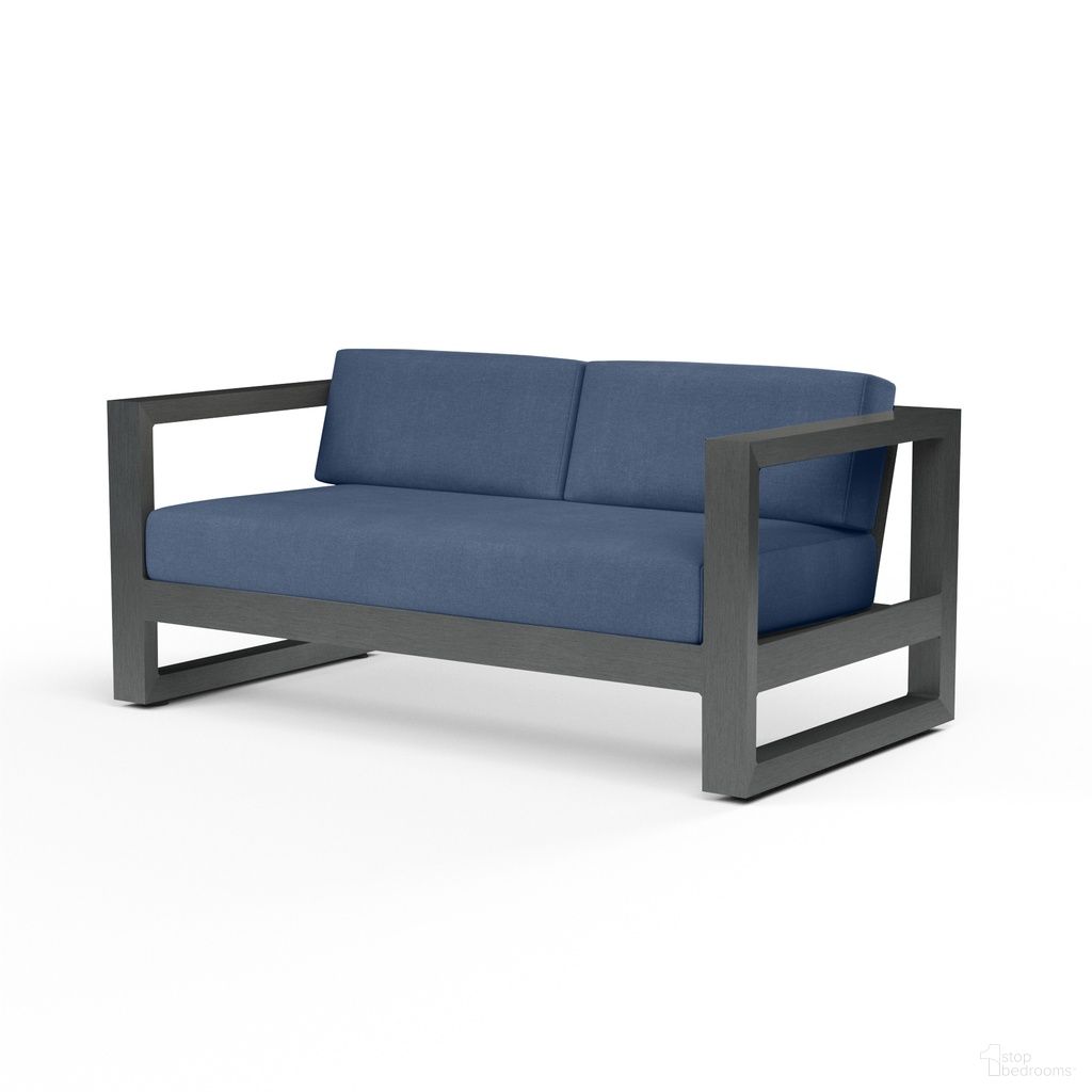 The appearance of Redondo Loveseat in Spectrum Indigo designed by Sunset West in the modern / contemporary interior design. This spectrum indigo piece of furniture was selected by 1StopBedrooms from Redondo Collection to add a touch of cosiness and style into your home. Sku: SW3801-22-48080. Material: Aluminum.