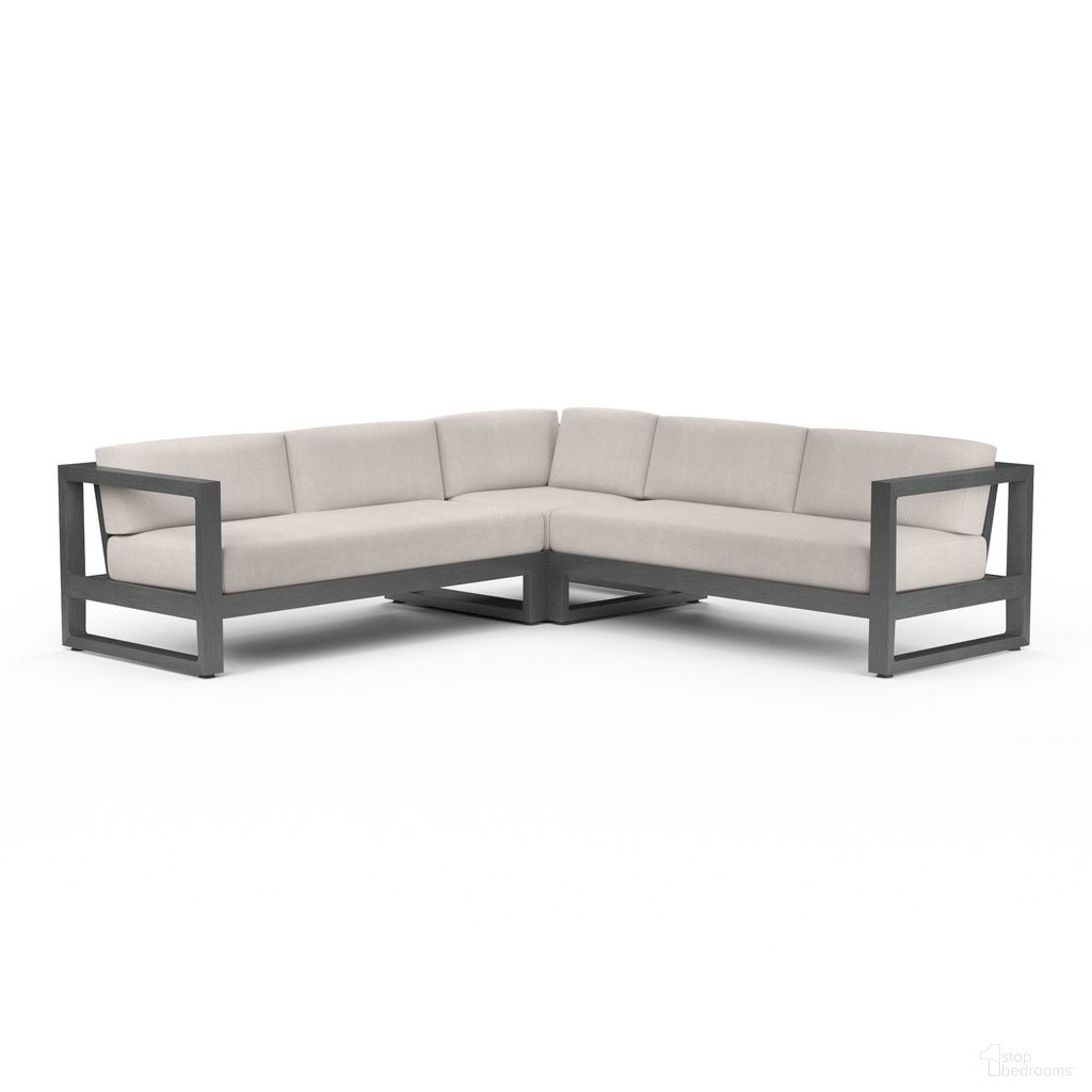 The appearance of Redondo Sectional in Canvas Natural designed by Sunset West in the modern / contemporary interior design. This canvas natural piece of furniture was selected by 1StopBedrooms from Redondo Collection to add a touch of cosiness and style into your home. Sku: SW3801-SEC-5404. Material: Aluminum.