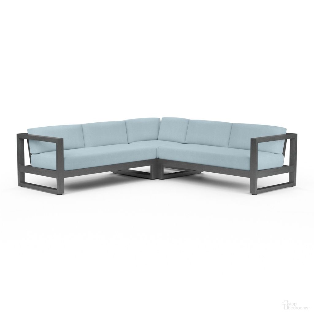 The appearance of Redondo Sectional in Canvas Skyline designed by Sunset West in the modern / contemporary interior design. This canvas skyline piece of furniture was selected by 1StopBedrooms from Redondo Collection to add a touch of cosiness and style into your home. Sku: SW3801-SEC-14091. Material: Aluminum.