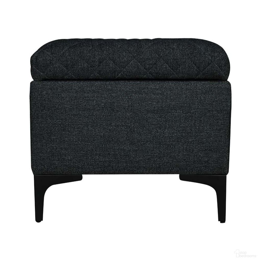 The appearance of Reece Storage Ottoman In Charcoal Grey designed by LH Imports in the modern / contemporary interior design. This charcoal grey piece of furniture was selected by 1StopBedrooms from Reece Collection to add a touch of cosiness and style into your home. Sku: REC024-CGR. Material: Metal.
