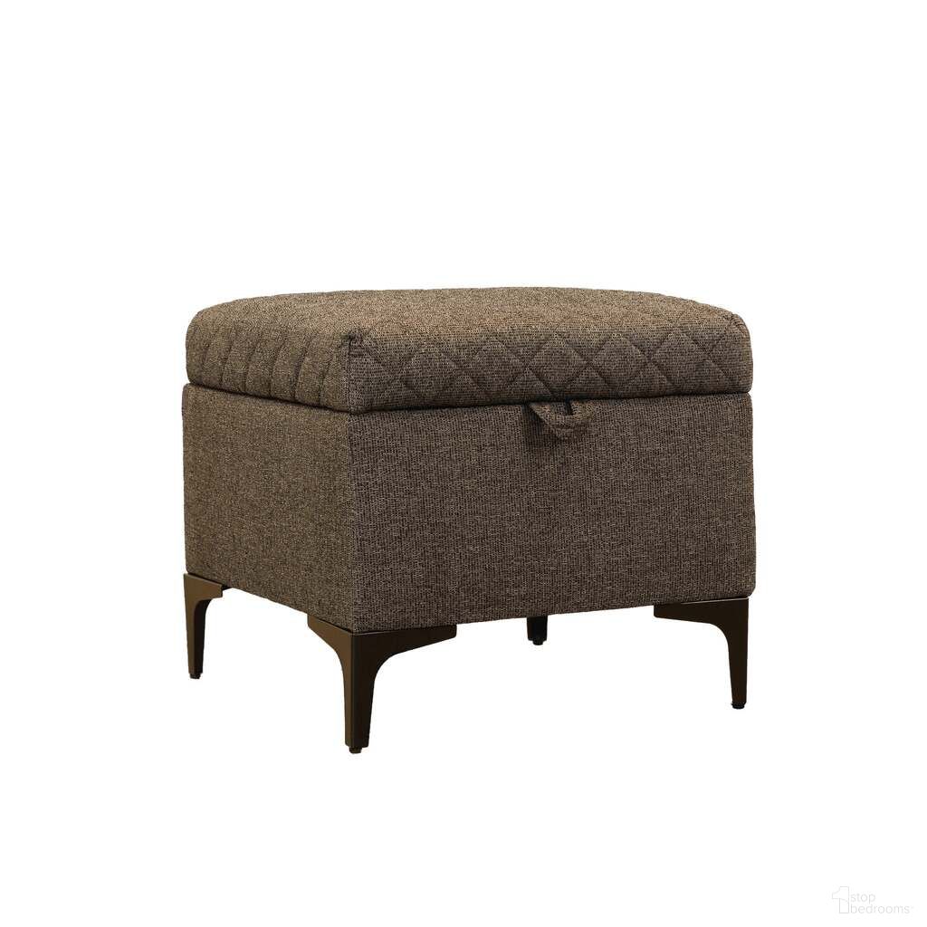 The appearance of Reece Storage Ottoman In Medium Brown designed by LH Imports in the modern / contemporary interior design. This medium brown piece of furniture was selected by 1StopBedrooms from Reece Collection to add a touch of cosiness and style into your home. Sku: REC024-MBR. Material: Metal.