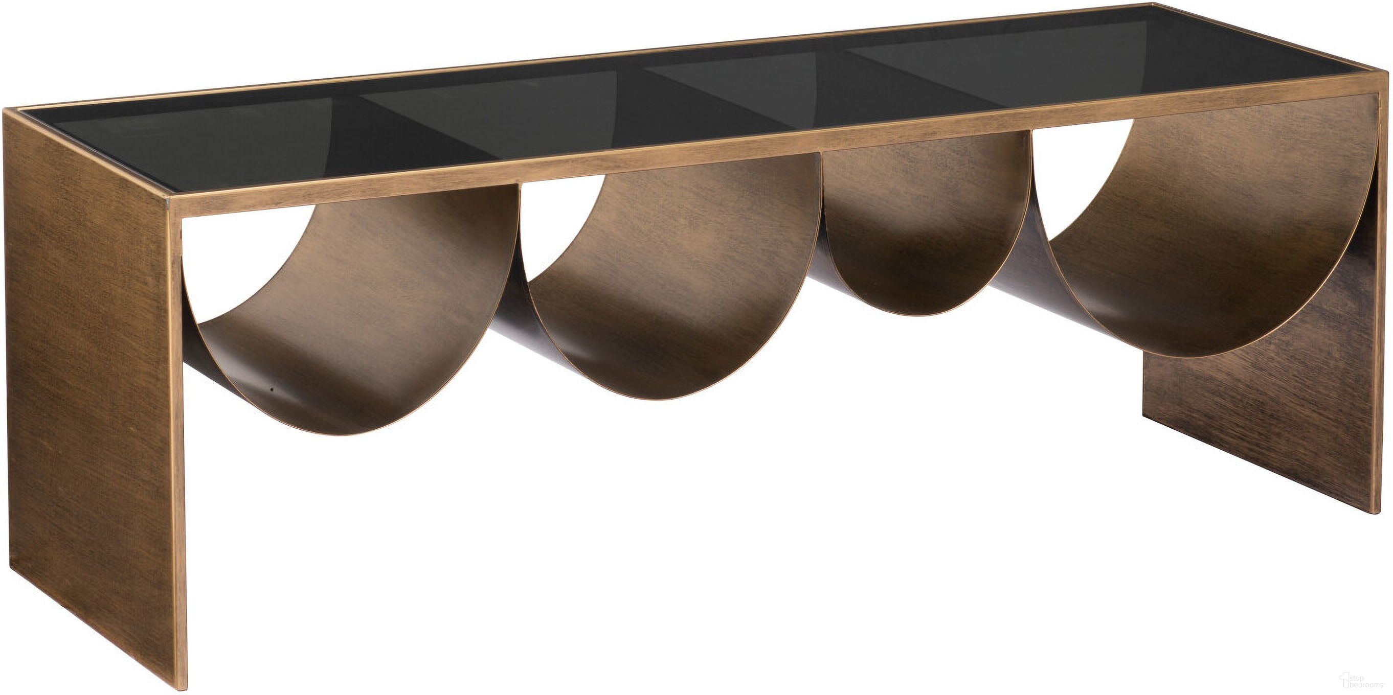 The appearance of Reed Coffee Table In Brass and Black designed by Zuo Modern in the modern / contemporary interior design. This brass and black piece of furniture was selected by 1StopBedrooms from Reed Collection to add a touch of cosiness and style into your home. Sku: 109842. Material: Tempered Glass.