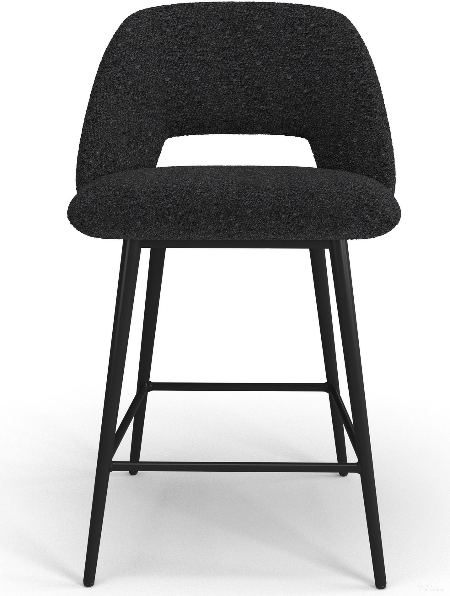 The appearance of Reed Counter Height Stools Set of 2 In Black designed by Aeon in the modern / contemporary interior design. This black piece of furniture  was selected by 1StopBedrooms from Reed Collection to add a touch of cosiness and style into your home. Sku: AE8424-Ctr-Black. Material: Plywood.
