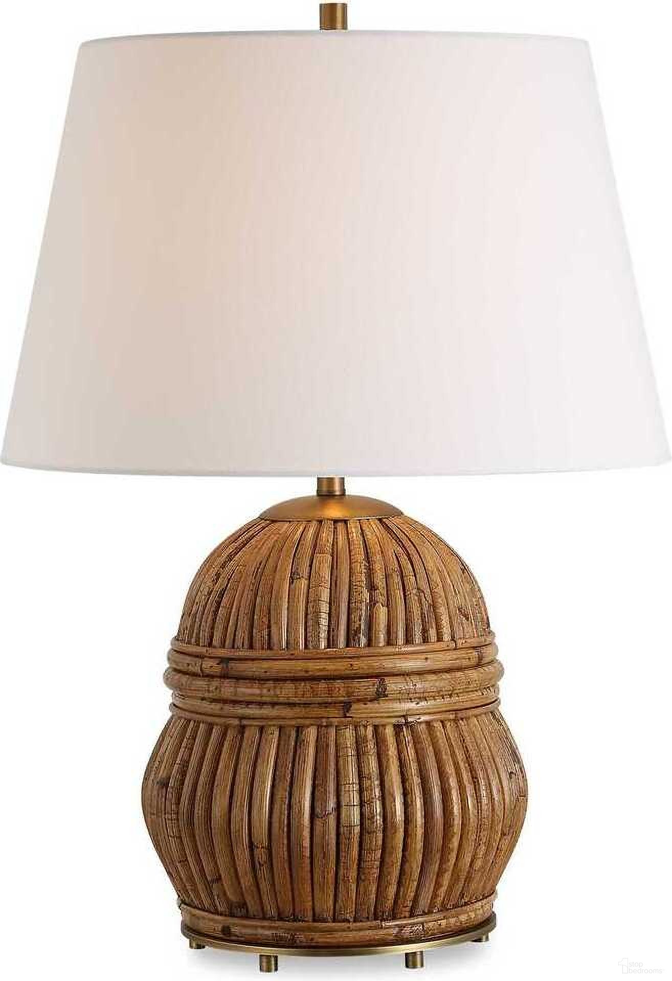 The appearance of Reed Rattan Table Lamp In Honey designed by Uttermost in the coastal interior design. This honey piece of furniture  was selected by 1StopBedrooms from Reed Collection to add a touch of cosiness and style into your home. Sku: 30429. Material: Steel.