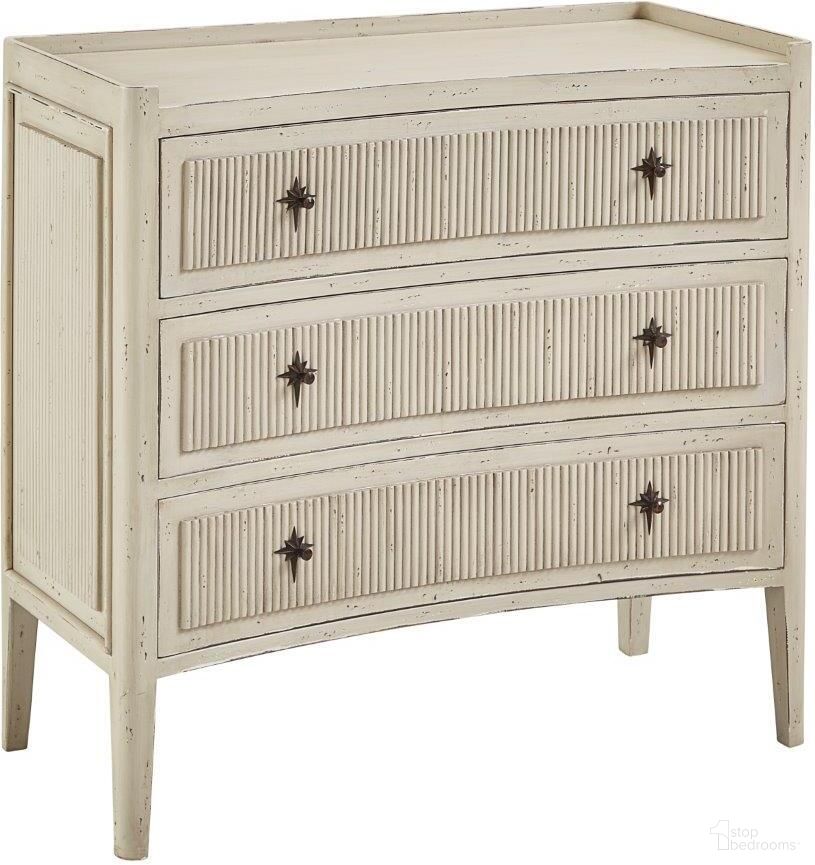 Reeded Chest of Drawers In Whitewash