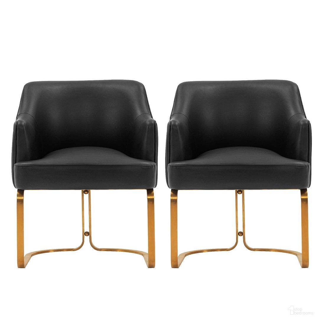 Raya Dining Armchair Set of 2 In Black