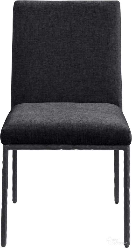 The appearance of Reeves Chenille Fabric Upholstered Dining Side Chair Set of 2 In Black and Matte Black designed by Meridian in the modern / contemporary interior design. This black and matte black piece of furniture was selected by 1StopBedrooms from Reeves Collection to add a touch of cosiness and style into your home. Sku: 11001Black-SC. Material: Chenille. Chair Type: Side Chair.