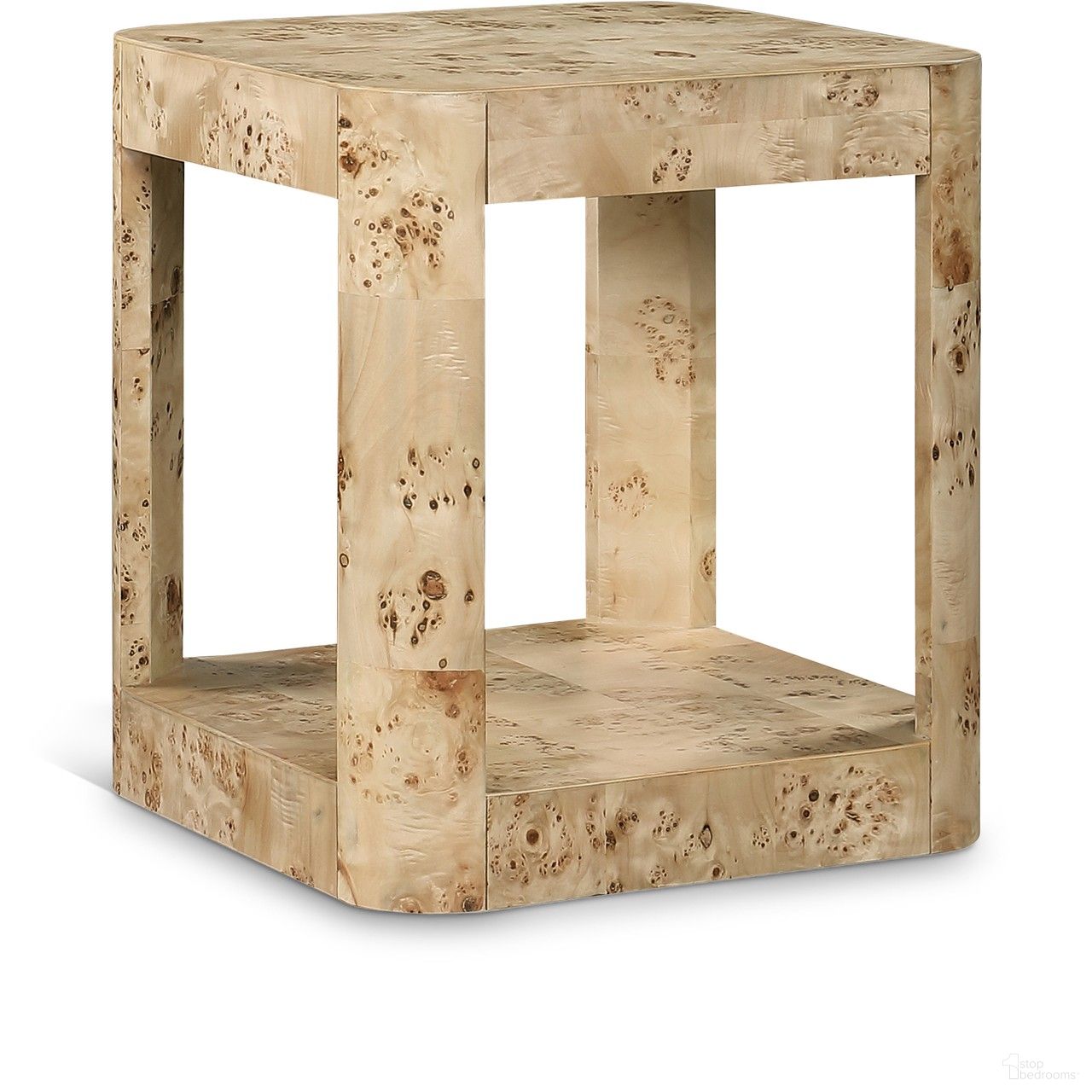The appearance of Reeves End Table In Burl designed by Meridian in the modern / contemporary interior design. This burl piece of furniture was selected by 1StopBedrooms from Reeves Collection to add a touch of cosiness and style into your home. Sku: 99068Burl-ET. Material: Rubberwood.