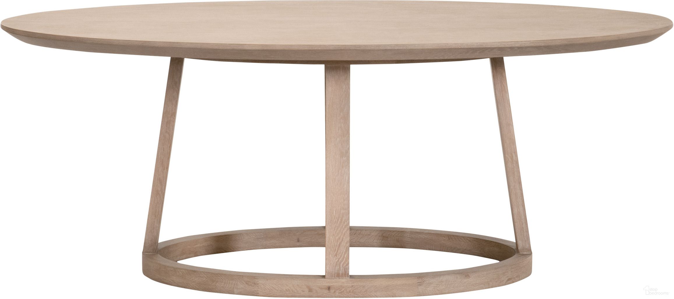 The appearance of Reeves Oval Dining Table In Smoke Gray Oak designed by Essentials For Living in the transitional interior design. This smoke gray oak piece of furniture was selected by 1StopBedrooms from Bella Antique Collection to add a touch of cosiness and style into your home. Sku: 8011.SGRY-OAK. Table Base Style: Pedestal. Table Top Shape: Oval. Material: Solid Oak. Size: 48" x 78".