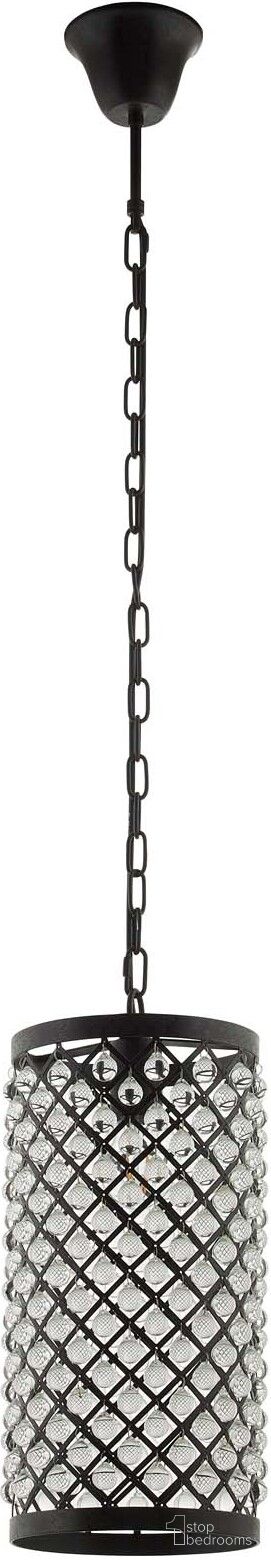 Reflect Black Glass and Metal Pendant Chandelier