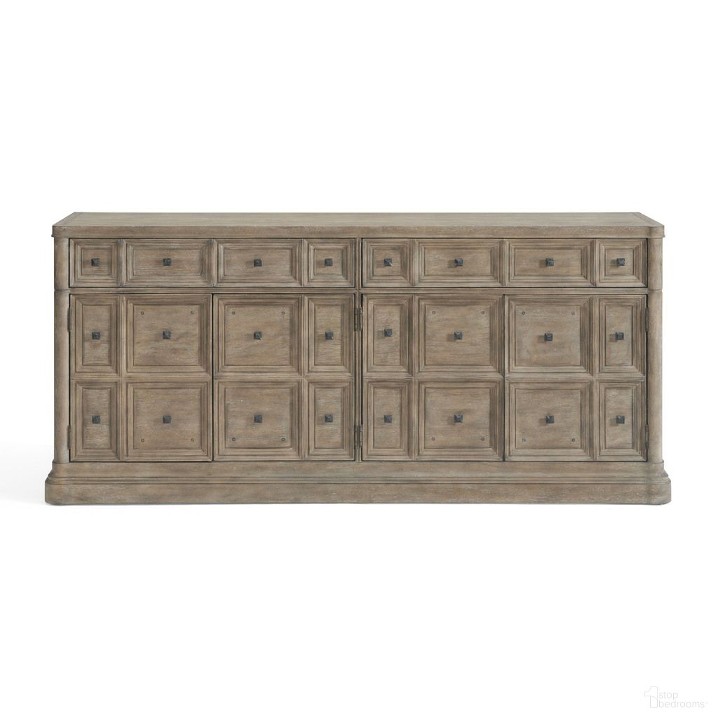 The appearance of Reforma Credenza In Tapenade and Gunmetal designed by A.R.T. in the traditional interior design. This tapenade/gunmetal piece of furniture was selected by 1StopBedrooms from Reforma Collection to add a touch of cosiness and style into your home. Sku: 324252-2358. Material: Parawood.