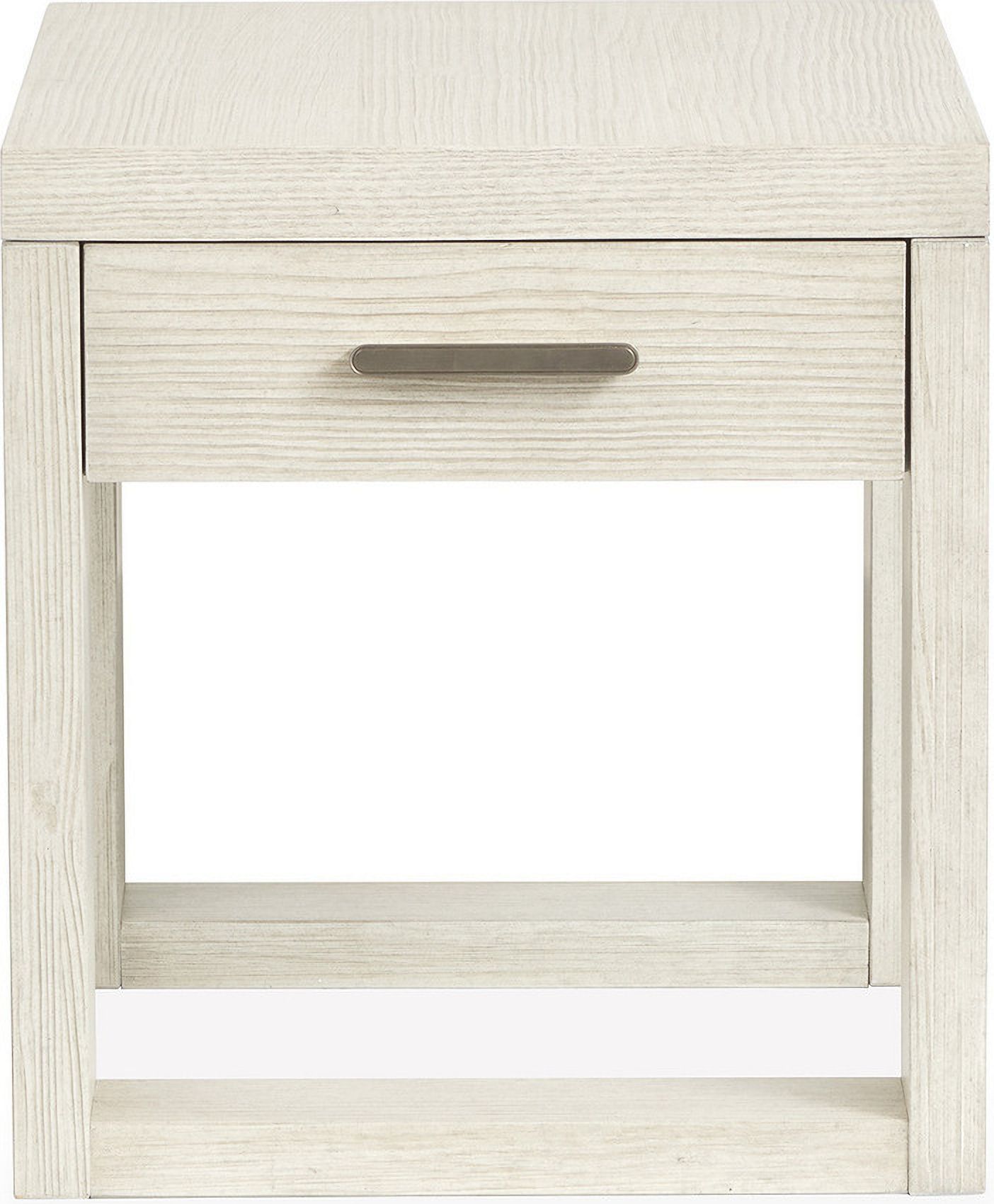 The appearance of Refton Rectangular End Table In Balboa Mist designed by Magnussen in the modern / contemporary interior design. This balboa mist piece of furniture  was selected by 1StopBedrooms from Refton Collection to add a touch of cosiness and style into your home. Sku: T5937-03. Material: Pine Veneer.