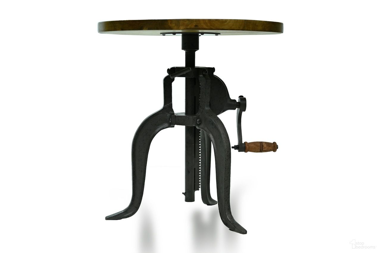 The appearance of Regan Adjustable Accent Table In Harvest Oak Top and Industrial Base designed by Carolina Living in the industrial interior design. This harvest oak and industrial piece of furniture  was selected by 1StopBedrooms from Regan Collection to add a touch of cosiness and style into your home. Sku: CF3931HOIND. Material: Mango Wood.