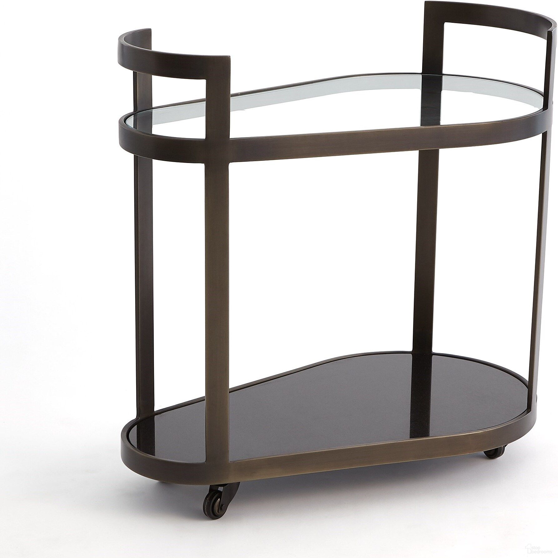 The appearance of Regan Bar In Antique Gunmetal designed by Global Views in the modern / contemporary interior design. This black piece of furniture was selected by 1StopBedrooms from Regan Collection to add a touch of cosiness and style into your home. Sku: 791096. Material: Iron.