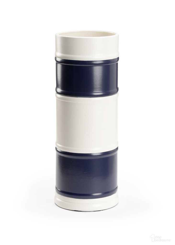 The appearance of Regatta Vase 1 In Blue and Cream designed by Chelsea House in the modern / contemporary interior design. This blue/cream piece of furniture  was selected by 1StopBedrooms from Jamie Merida Collection to add a touch of cosiness and style into your home. Sku: 385127. Material: Ceramic.