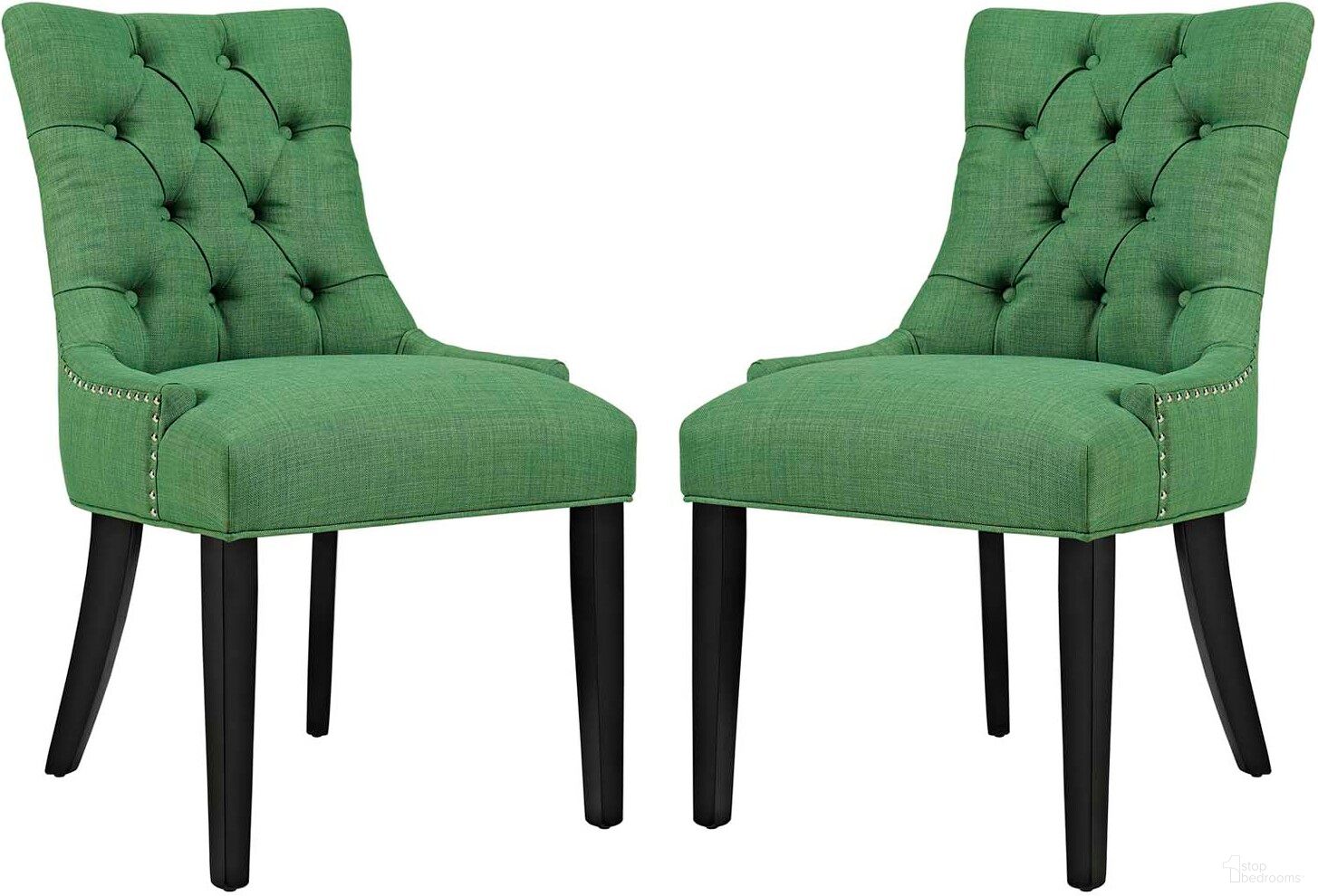 The appearance of Regent Green Dining Side Chair Fabric Set of 2 EEI-2743-GRN-SET designed by Modway in the modern / contemporary interior design. This green piece of furniture was selected by 1StopBedrooms from Regent Collection to add a touch of cosiness and style into your home. Sku: EEI-2743-GRN-SET. Material: Wood. Chair Type: Side Chair.