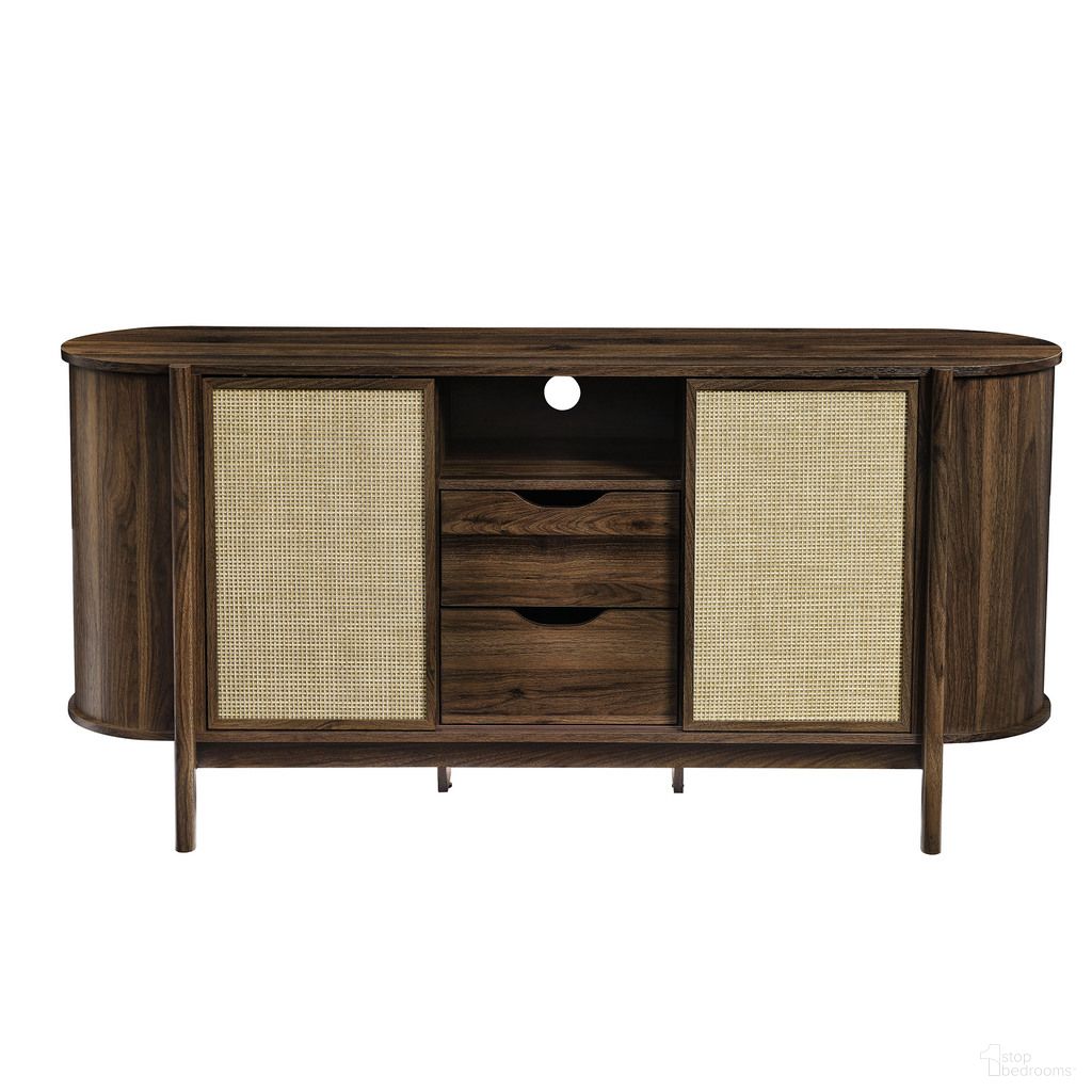 Reid 63 Inch Curved Sideboard In Walnut