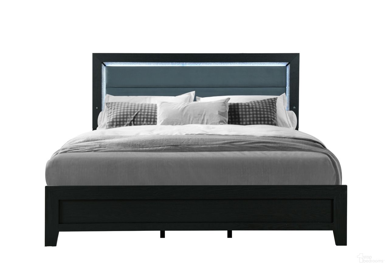 Reid Queen Bed with LED In Black