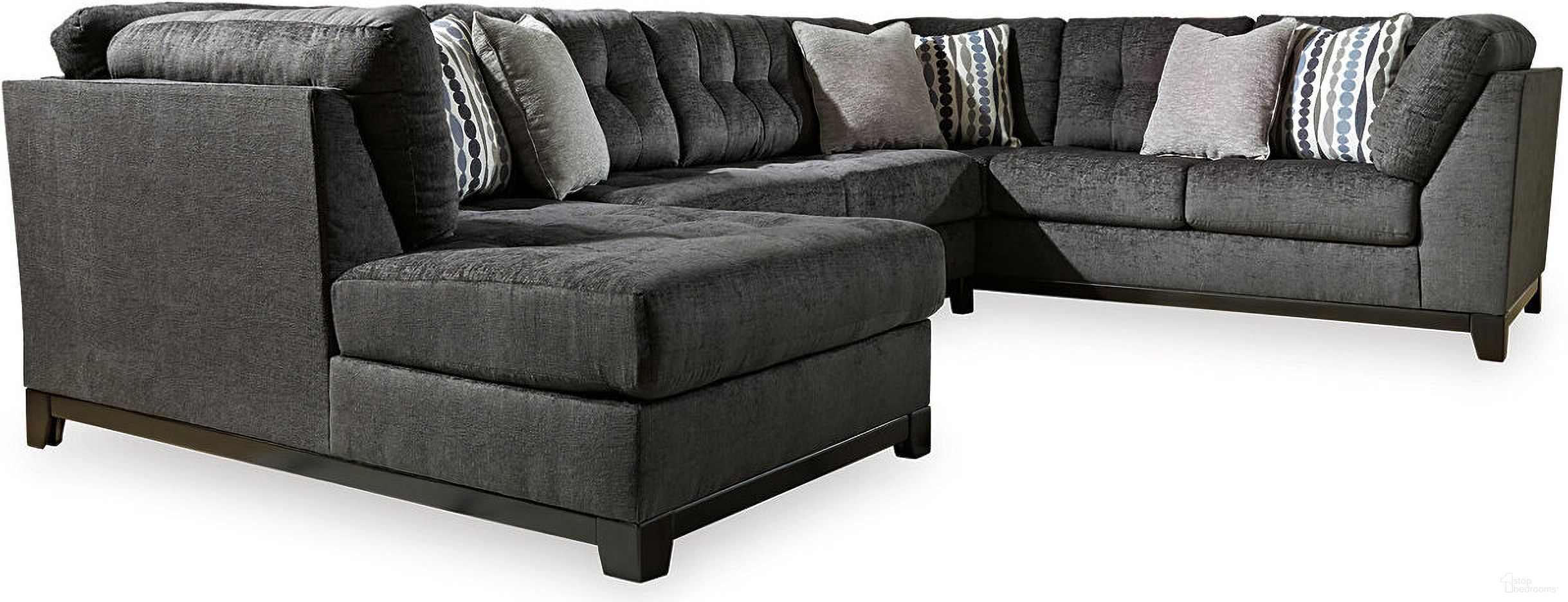 Reidshire 3-Piece Sectional with LAF Chaise In Steel
