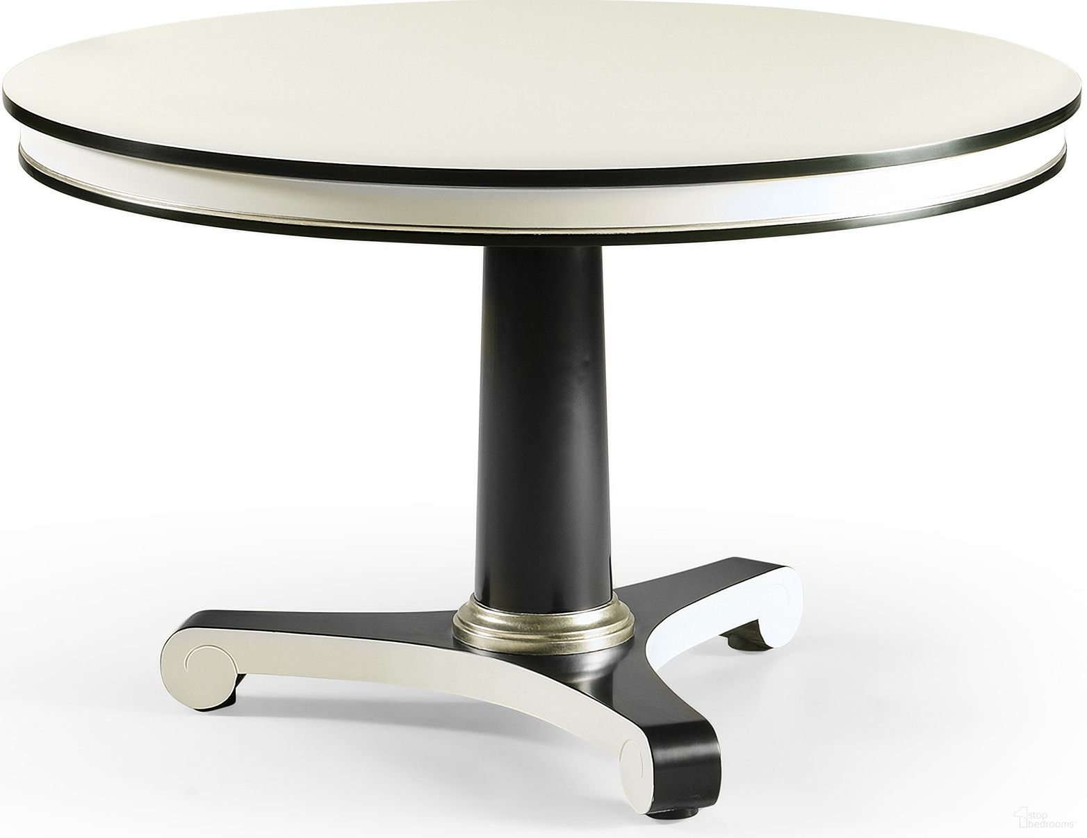 Reimagined 48 Inch Dipole Biedermeier Breakfast Table In Black