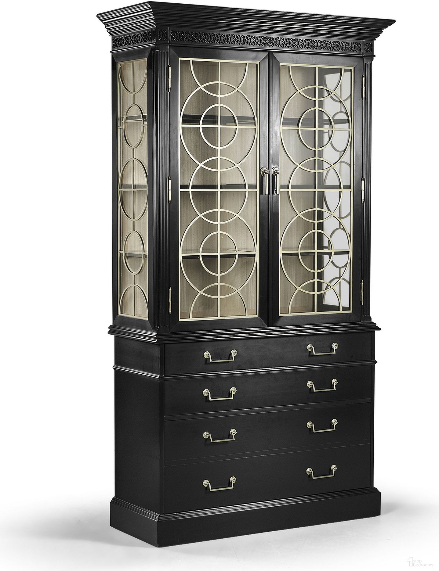 The appearance of Reimagined Sprite Display Cabinet In Black designed by Jonathan Charles in the traditional interior design. This black piece of furniture was selected by 1StopBedrooms from Reimagined Collection to add a touch of cosiness and style into your home. Sku: 493072-BLA. Material: Wood.