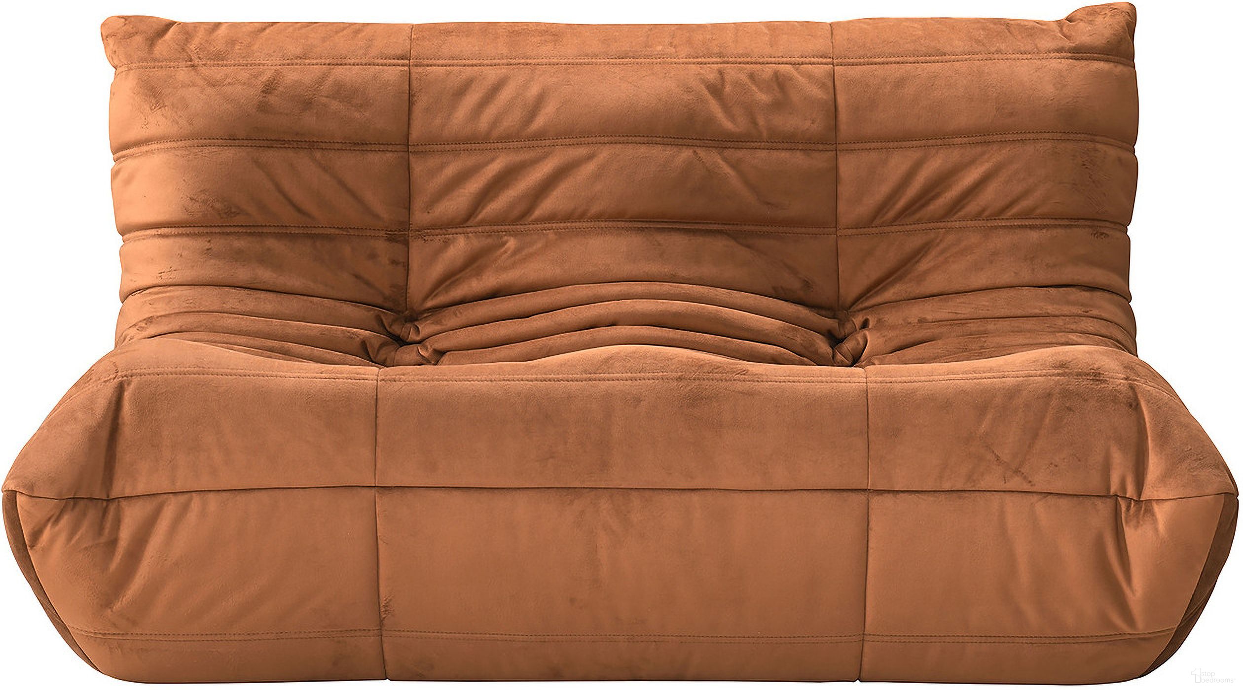 The appearance of Relax 54.75 Inch Velvet Upholstered Loveseat In Cognac designed by Meridian in the modern / contemporary interior design. This cognac piece of furniture  was selected by 1StopBedrooms from Relax Collection to add a touch of cosiness and style into your home. Sku: 44064Cognac-L. Material: Velvet.