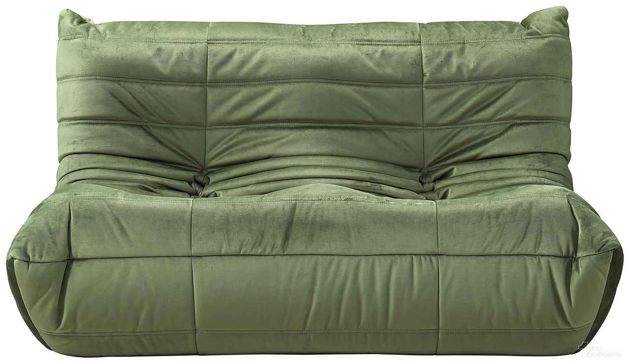 The appearance of Relax 54.75 Inch Velvet Upholstered Loveseat In Green designed by Meridian in the modern / contemporary interior design. This green piece of furniture was selected by 1StopBedrooms from Relax Collection to add a touch of cosiness and style into your home. Sku: 44064Green-L. Material: Velvet.