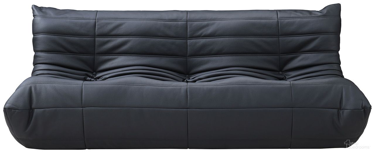 Relax 77.75 Inch Vegan Leather Upholstered Sofa In Black