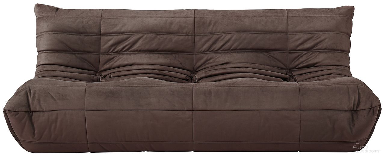 The appearance of Relax 77.75 Inch Velvet Upholstered Sofa In Brown designed by Meridian in the modern / contemporary interior design. This brown piece of furniture was selected by 1StopBedrooms from Relax Collection to add a touch of cosiness and style into your home. Sku: 44064Brown-S. Material: Velvet.