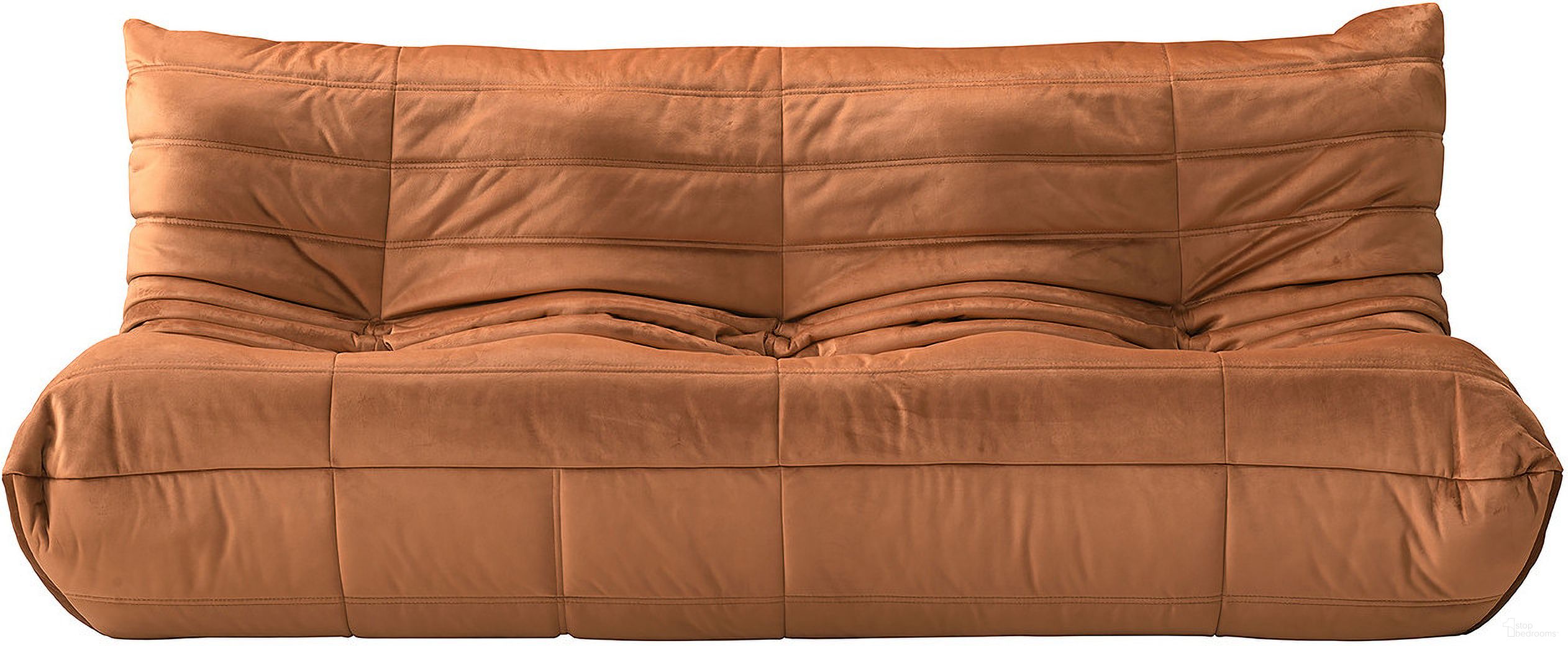 The appearance of Relax 77.75 Inch Velvet Upholstered Sofa In Cognac designed by Meridian in the modern / contemporary interior design. This cognac piece of furniture  was selected by 1StopBedrooms from Relax Collection to add a touch of cosiness and style into your home. Sku: 44064Cognac-S. Material: Velvet.