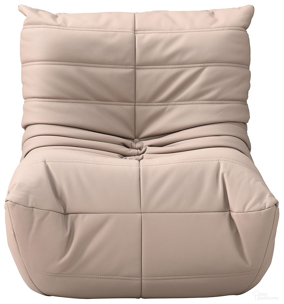 Relax Vegan Leather Upholstered Chair In Tan