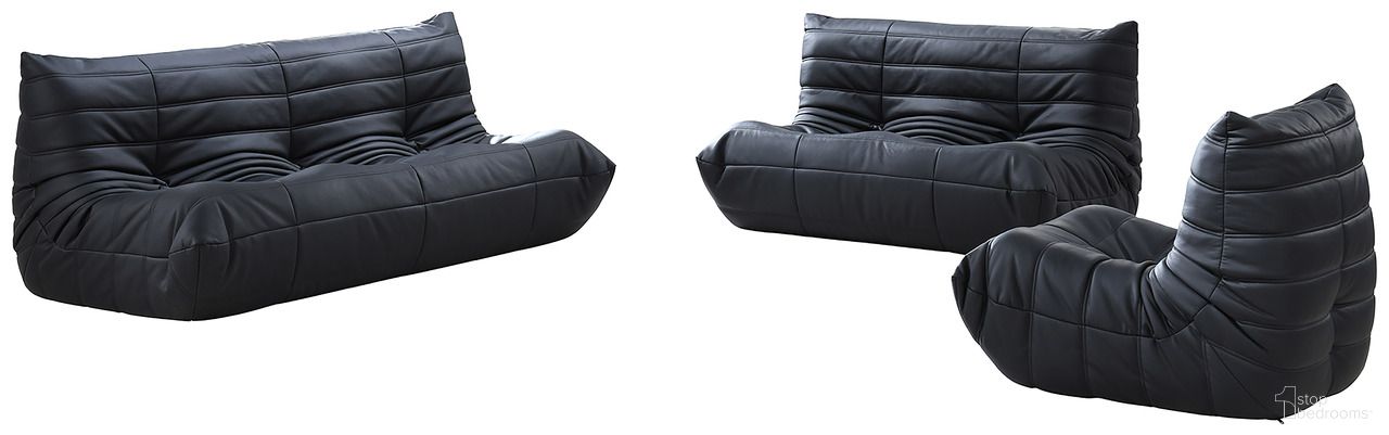 The appearance of Relax Vegan Leather Upholstered Living Room Set In Black designed by Meridian in the modern / contemporary interior design. This black piece of furniture was selected by 1StopBedrooms from Relax Collection to add a touch of cosiness and style into your home. Sku: 44063Black-S;44063Black-L. Material: Leather.