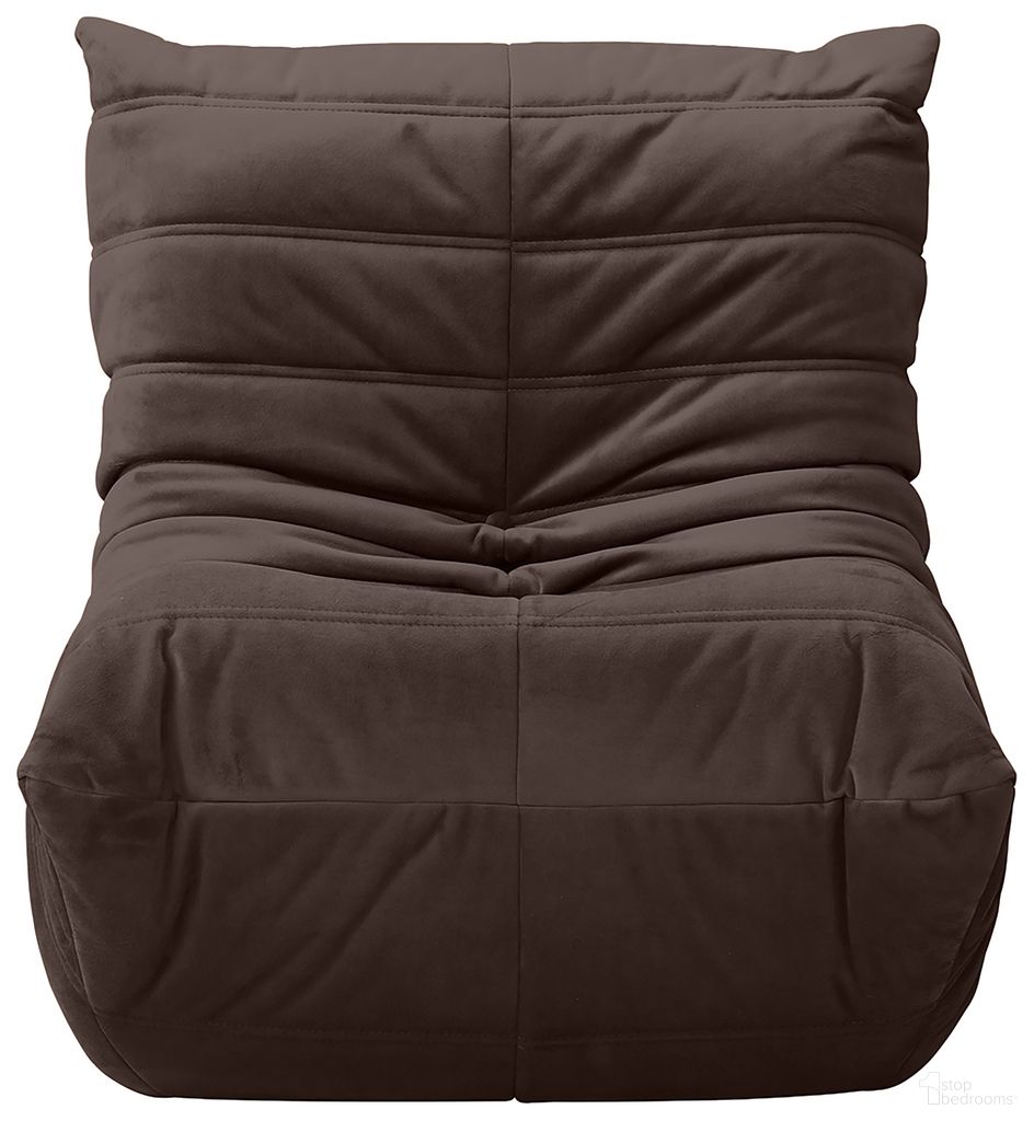 Relax Velvet Upholstered Chair In Brown