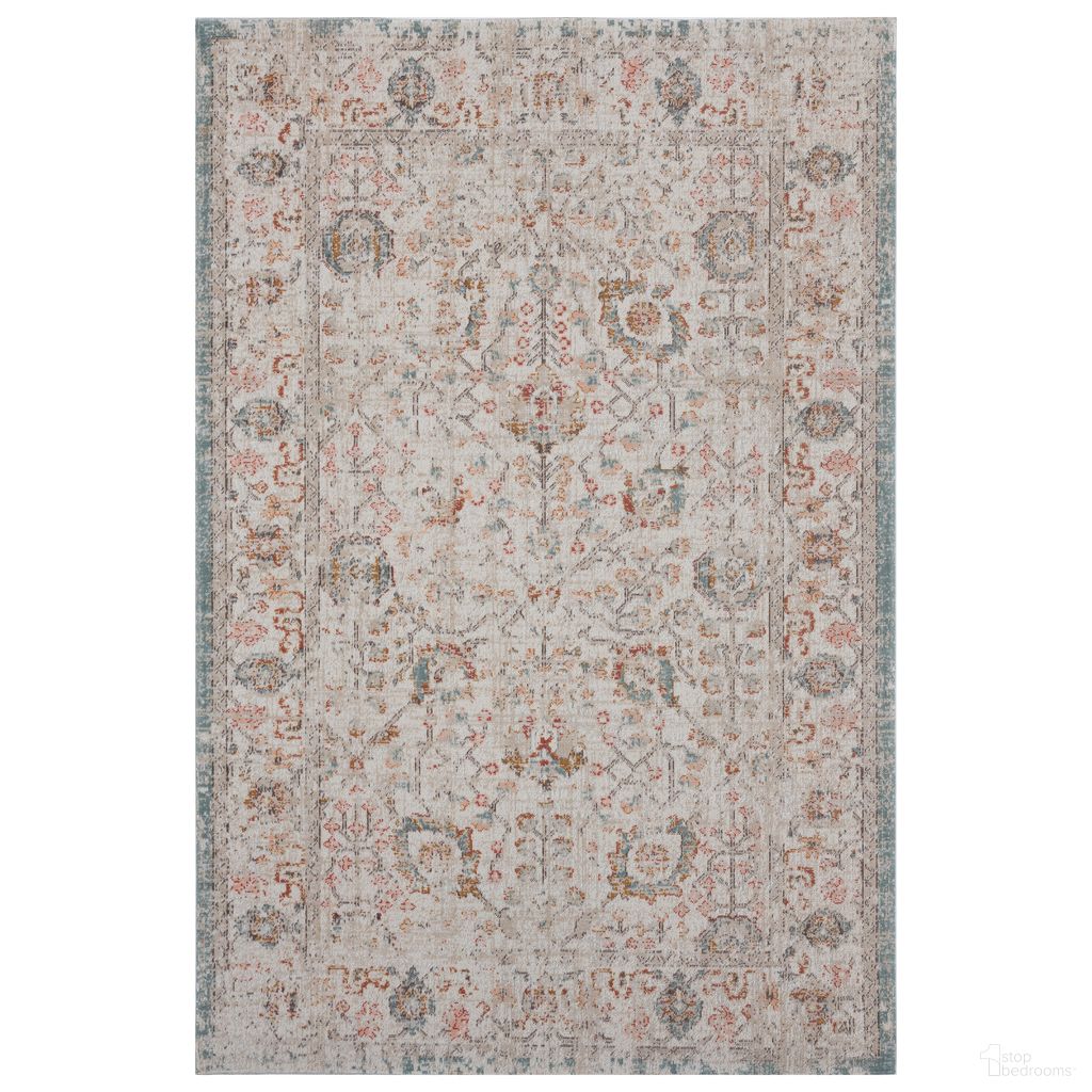 Relic 9' x 12' Aria Floral Indoor/Outdoor Area Rug In Beige and Ivory
