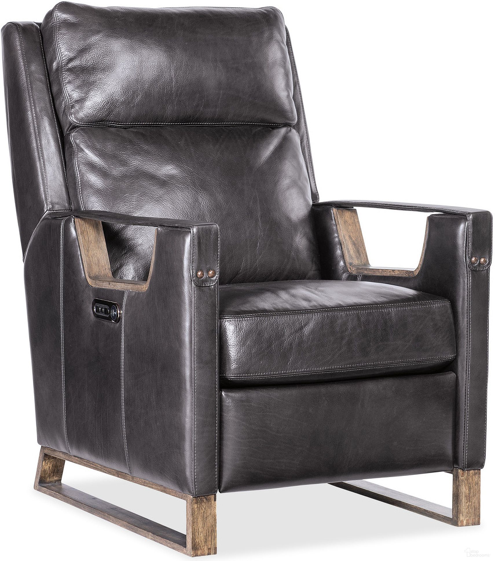The appearance of Relic Power Recliner with Power Headrest In Black designed by Hooker in the modern / contemporary interior design. This black piece of furniture was selected by 1StopBedrooms from RC Collection to add a touch of cosiness and style into your home. Sku: RC810-PH-098. Material: Leather.