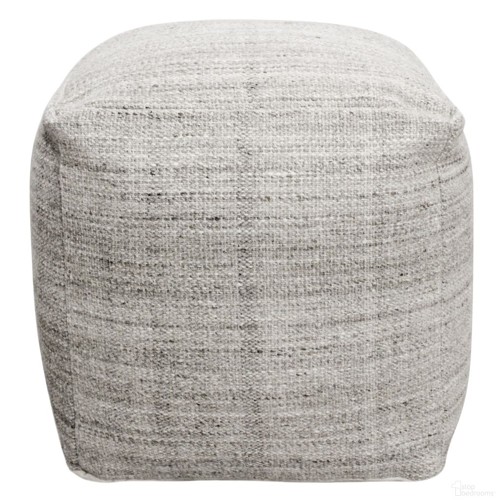 Remi Wool Pouf In Salt and Pepper