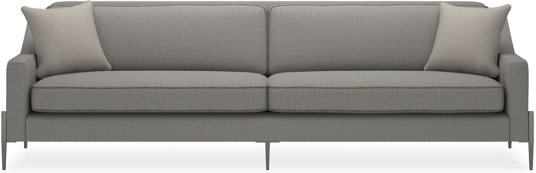 The appearance of Remix 110 Inch Sofa In Gray designed by Caracole in the modern / contemporary interior design. This gray piece of furniture  was selected by 1StopBedrooms from Remix Collection to add a touch of cosiness and style into your home. Sku: M110-019-212-C. Material: Fabric.