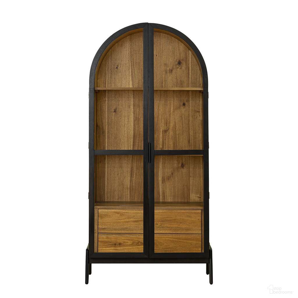 Remix Display Cabinet In Black and Brown