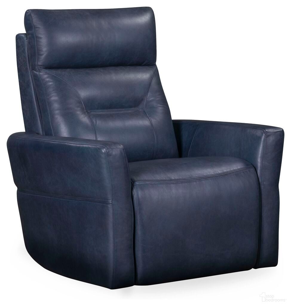 The appearance of Remmington Power Swivel Glider Recliner with Power Headrest In Vintage Navy designed by Parker House in the traditional interior design. This vintage navy piece of furniture was selected by 1StopBedrooms from Remmington Collection to add a touch of cosiness and style into your home. Sku: MRMG#812GSPH-VGNV. Material: Top Grain Leather.