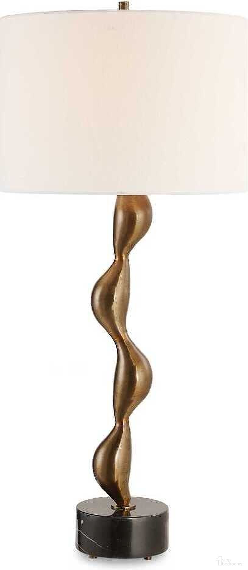 The appearance of Remolino Table Lamp In Black designed by Uttermost in the modern / contemporary interior design. This black piece of furniture  was selected by 1StopBedrooms from Remolino Collection to add a touch of cosiness and style into your home. Sku: 30454-1. Material: Marble.