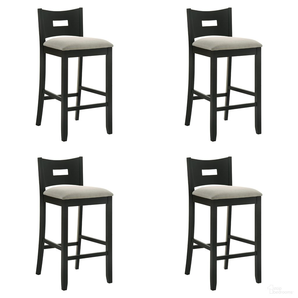 The appearance of Ren 26 Inch Counter Height Barstool Set of 4 In Fog and Matte Black designed by Armen Living in the country / farmhouse interior design. This fog/matte black piece of furniture was selected by 1StopBedrooms from Ren Collection to add a touch of cosiness and style into your home. Sku: LCREBABLKFG26;LCREBABLKFG26;LCREBABLKFG26;LCREBABLKFG26. Material: Polyester.