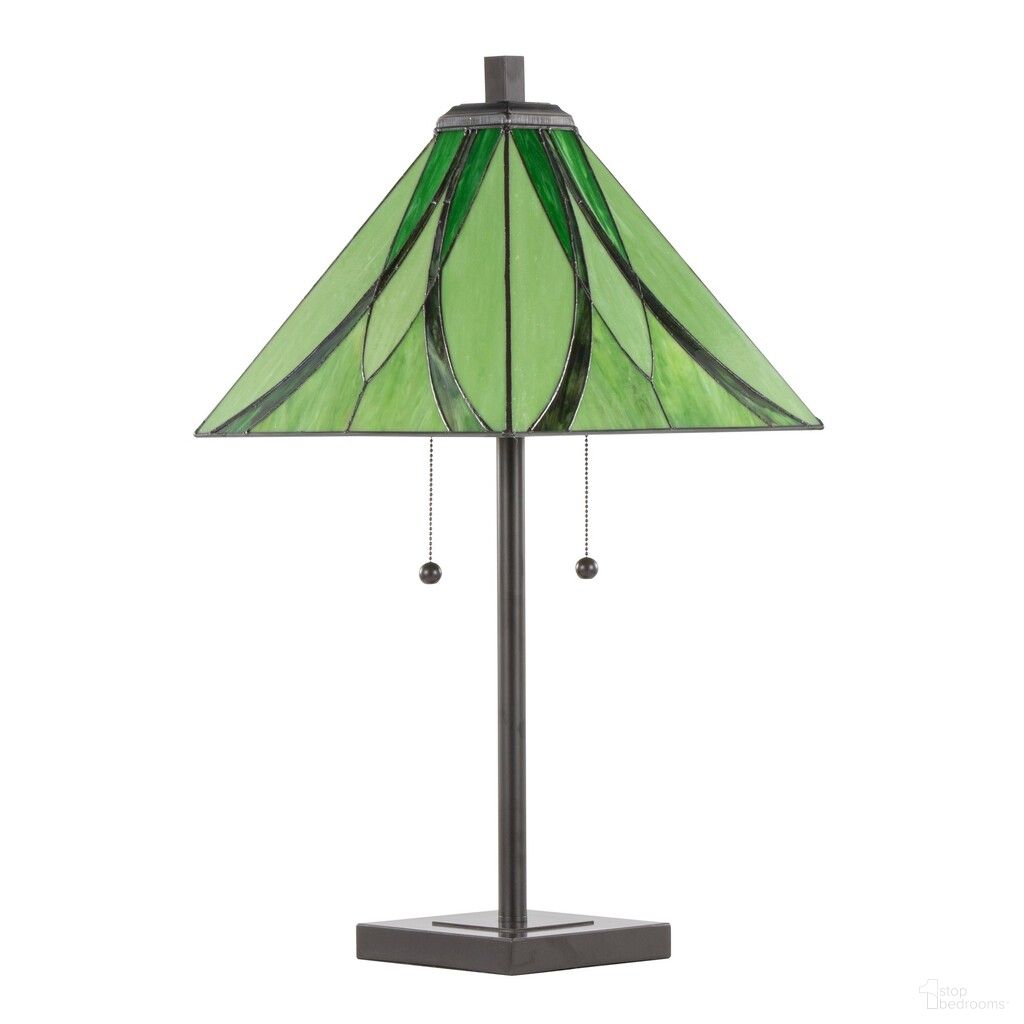 Ren 30 Inch Table Lamp In Oil Rubbed Bronze and Green