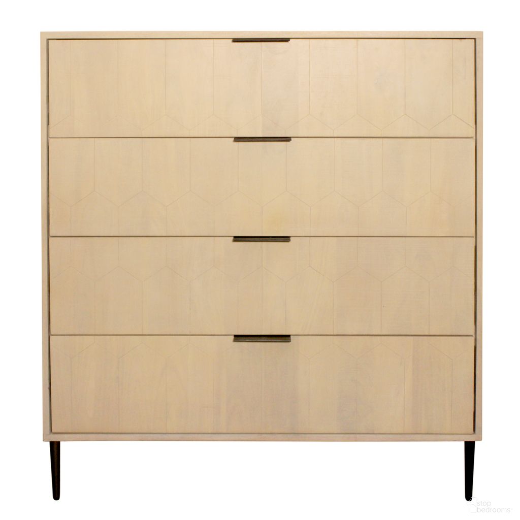The appearance of Ren 4-Drawer Chest In Aged Natural designed by Moti in the modern / contemporary interior design. This aged natural piece of furniture was selected by 1StopBedrooms from Ren Collection to add a touch of cosiness and style into your home. Sku: 75115002. Material: Mango Wood.