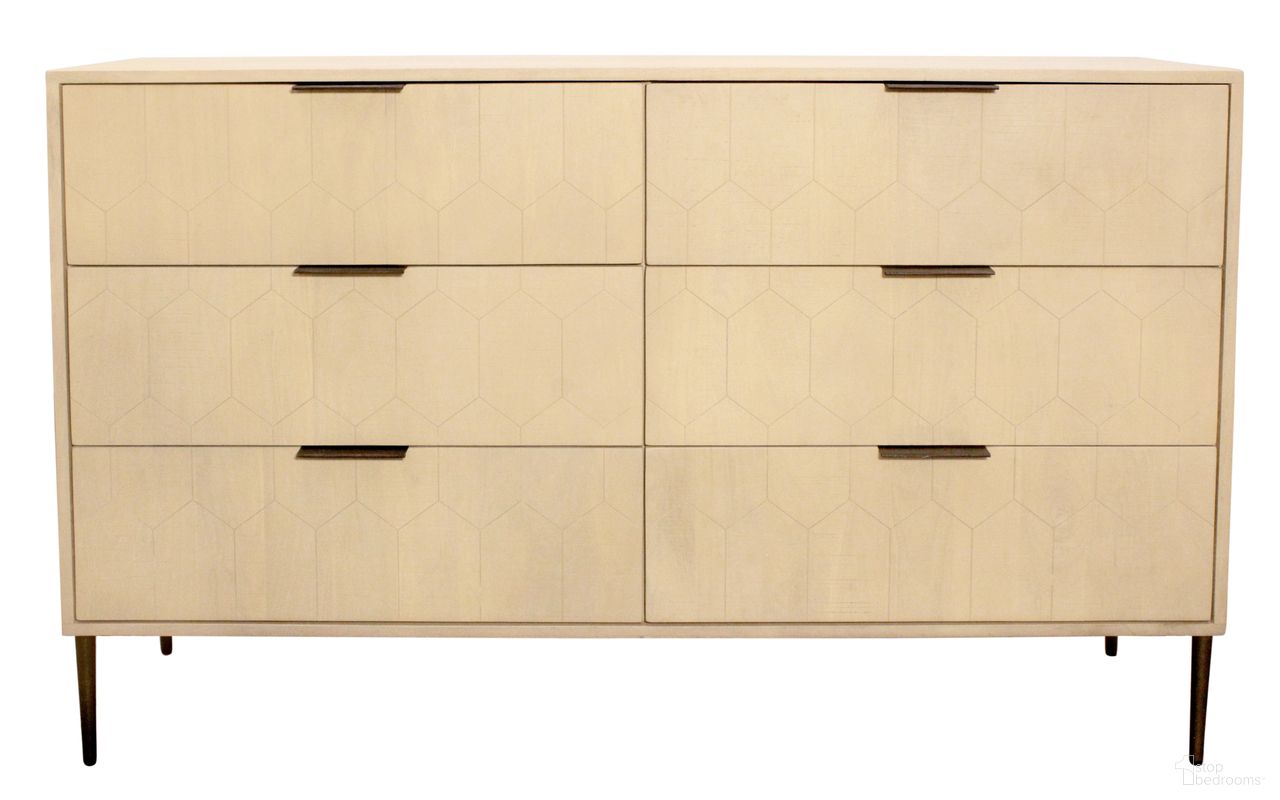 The appearance of Ren 6-Drawer Dresser In Aged Natural designed by Moti in the modern / contemporary interior design. This aged natural piece of furniture was selected by 1StopBedrooms from Ren Collection to add a touch of cosiness and style into your home. Sku: 75116002. Material: Mango Wood.