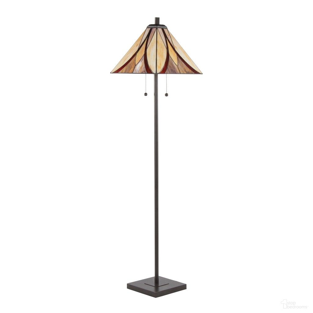 Ren 63 Inch Floor Lamp In Brown and Cream