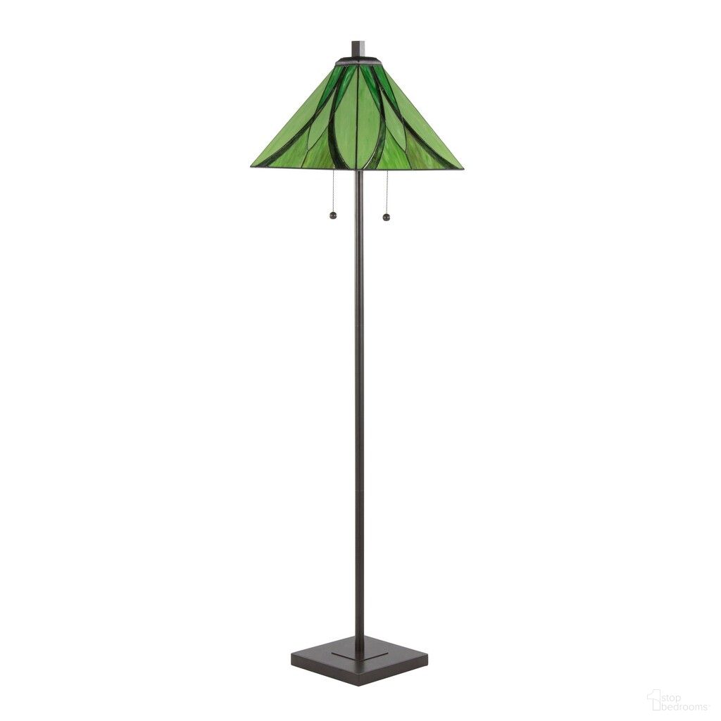 Ren 63 Inch Floor Lamp In Oil Rubbed Bronze and Green