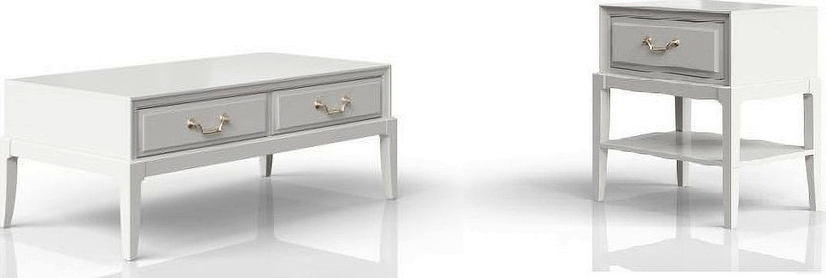 The appearance of Renascence Occasional Table Set In White designed by Bernell in the modern / contemporary interior design. This white piece of furniture was selected by 1StopBedrooms from Renascence Collection to add a touch of cosiness and style into your home. Sku: 388-001;388-002. Material: Wood Veneer.