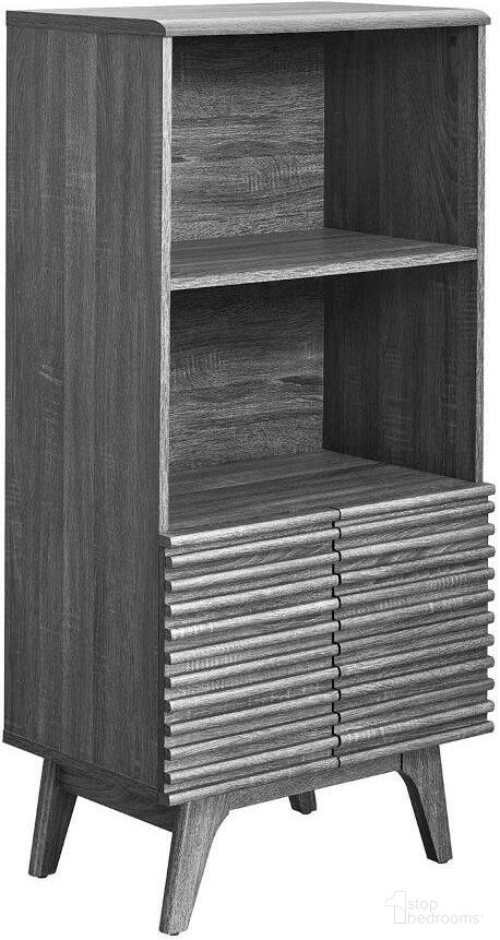 The appearance of Render Display Cabinet Bookshelf In Charcoal designed by Modway in the transitional interior design. This charcoal piece of furniture was selected by 1StopBedrooms from Render Collection to add a touch of cosiness and style into your home. Sku: EEI-6229-CHA. Material: Wood.