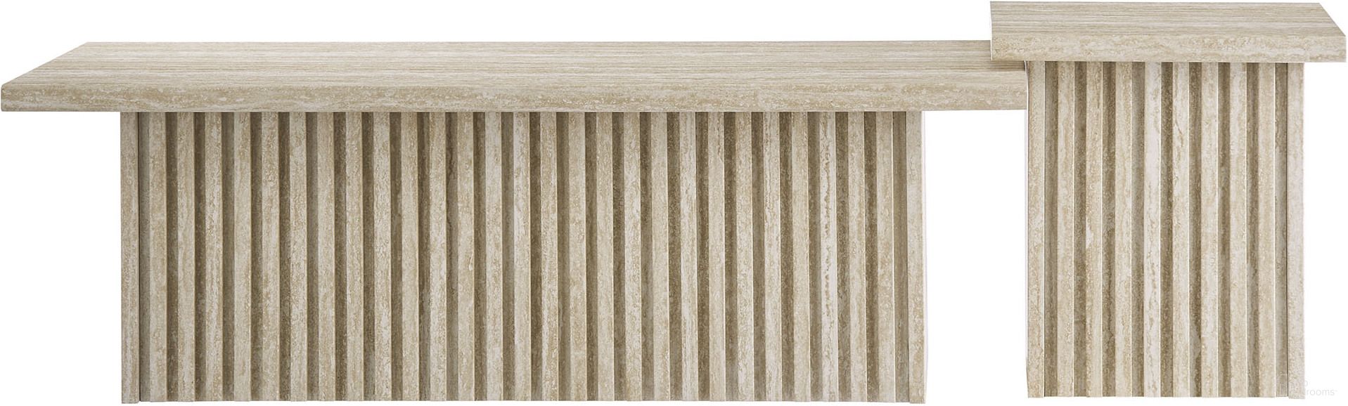 The appearance of Render Nesting Faux Travertine Coffee Tables Set of 2 In Travertine designed by Modway in the modern / contemporary interior design. This travertine piece of furniture  was selected by 1StopBedrooms from Render Collection to add a touch of cosiness and style into your home. Sku: EEI-6970-TRA. Material: Travertine.