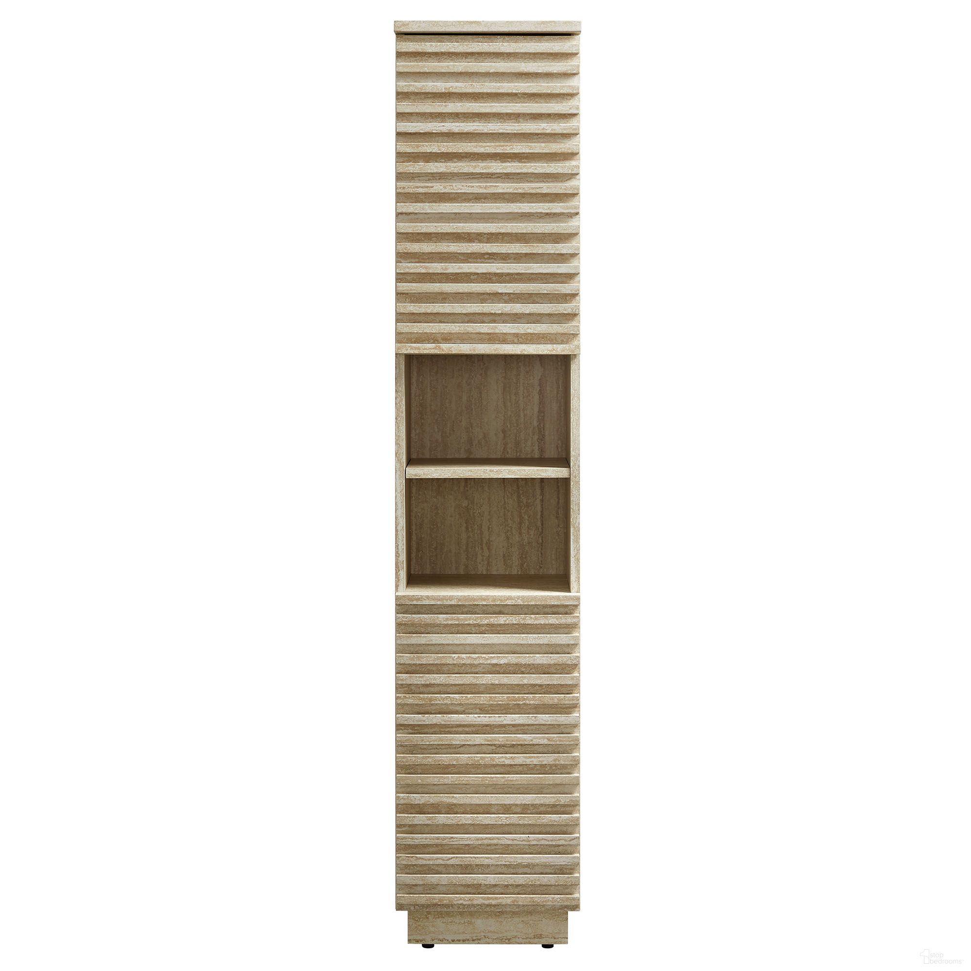 The appearance of Render Tall Narrow Faux Travertine Linen Storage Cabinet In Travertine designed by Modway in the modern / contemporary interior design. This travertine piece of furniture was selected by 1StopBedrooms from Render Collection to add a touch of cosiness and style into your home. Sku: EEI-7178-TRA. Material: Travertine.